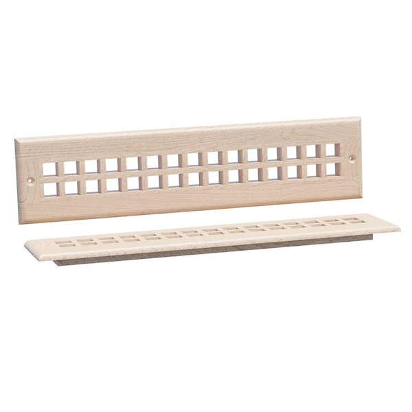 Designs Of Distinction 15.75"W Grate Style Toe Kick Vent - Hard Maple 01992114HM1 - main